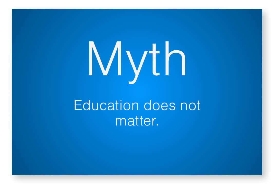 Myth - education does not matter