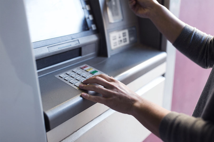 More secure ATMs with a controlled card movement