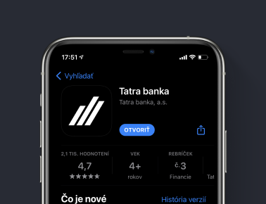 Mobilná aplikácia Tatra banka