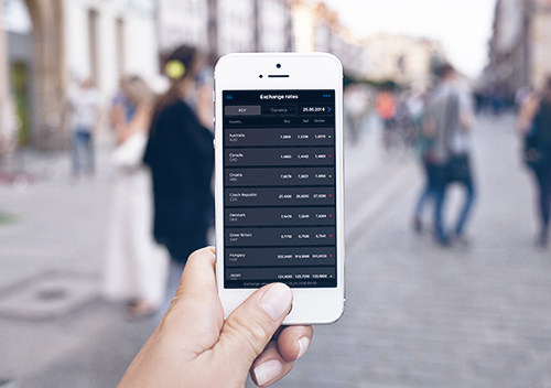 Exchange rates anytime, anywhere via Tatra banka mobile app