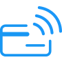 Contactless payments for faster company payments by a card