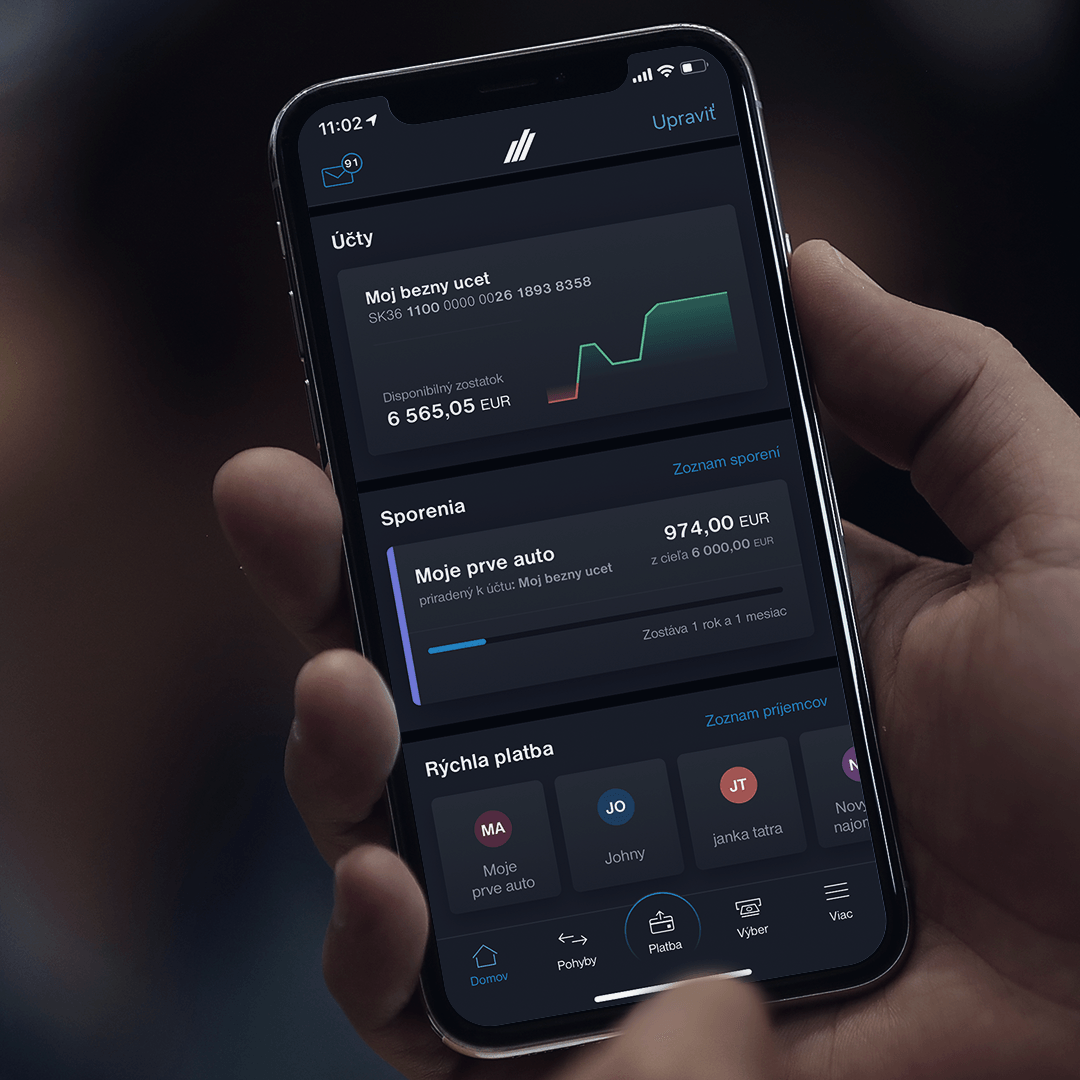 Banka v mobilnej aplikácii vám uľahčí bankovanie a ušetrí čas | Tatra banka Banka v mobilnej aplikácii vám uľahčí bankovanie a ušetrí čas