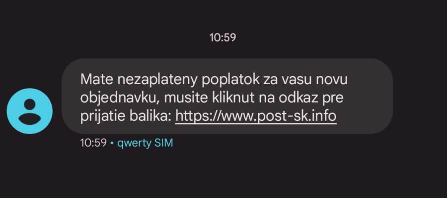 priklad podvodu s postovymi zasielkami