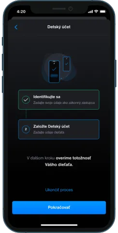 Otvorenie Detského účtu cez aplikáciu. | Tatra banka detsky ucet