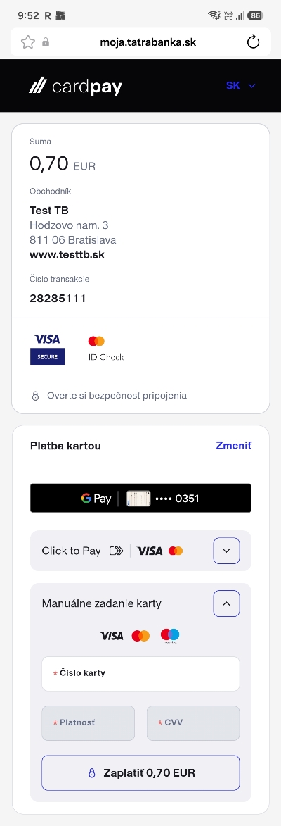 platba cez cardpay