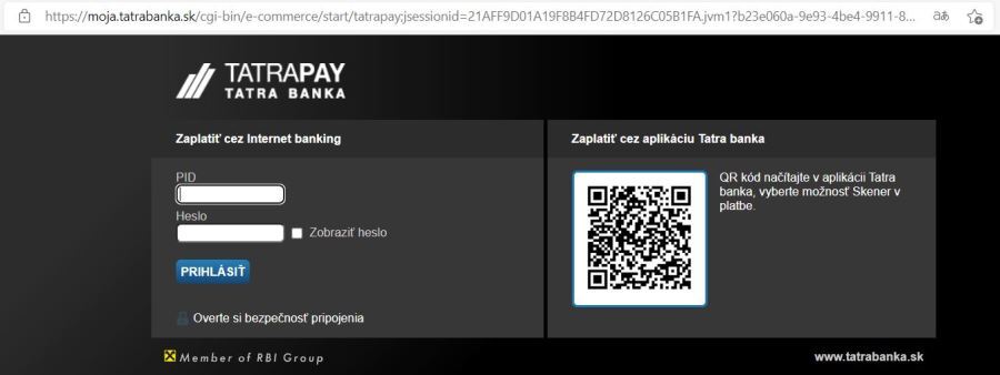 Naskenujete QR kód a zobrazí sa vám predvyplnený platobný príkaz | Tatra banka platba cez TatraPay