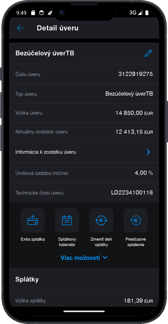 Návod pre aplikáciu Tatra banka | Tatra banka online zmeny na spotrebnom uvere