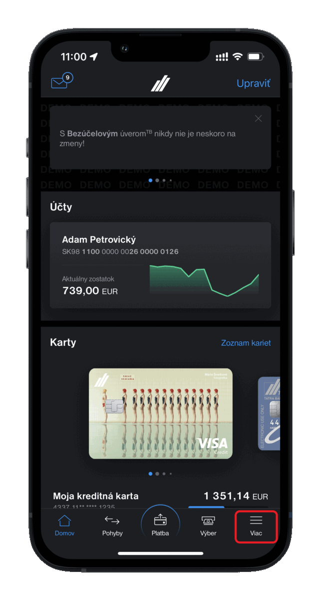 Postup v mobilnej aplikácii Tatra banka | Tatra banka ako zmenim dobu fixacie v aplikacii tatra banka