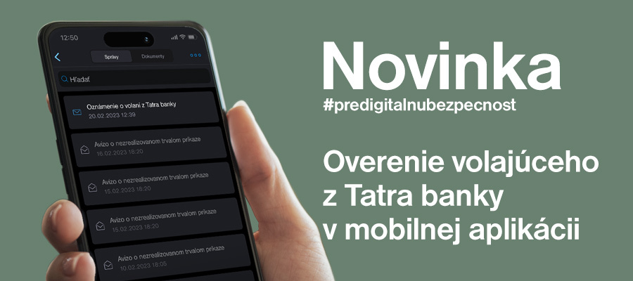 Tatra banka ako prvá banka na Slovensku prináša jedinečnú funkcionalitu v oblasti bezpečnosti na internete. Bezpecnostmy kod ako ochrana pred vishingom