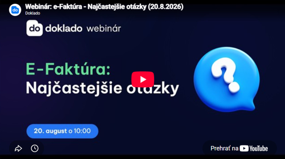 e-Faktúra - Najčastejšie otázky | Tatra banka