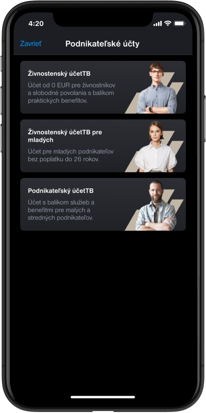 Podnikateľský účet Tatra Business si otvoríte jednoducho cez mobilnú aplikáciu Tatra banka | Tatra banka Podnikateľský účet Tatra Business si otvoríte jednoducho cez mobilnú aplikáciu Tatra banka