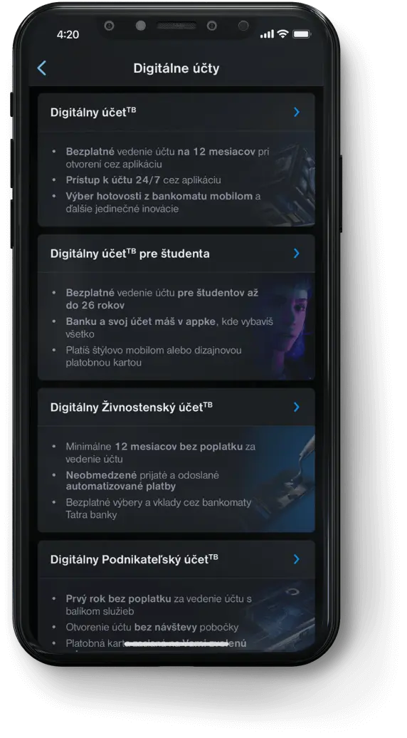 mobilná aplikácia Tatra banka krok 2