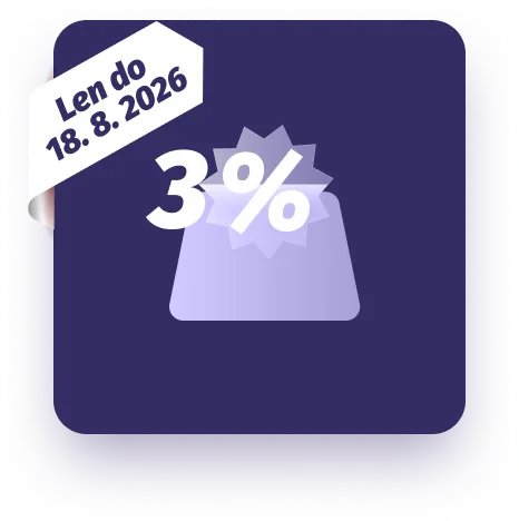 3 % ročne na sporenie do 1000 €