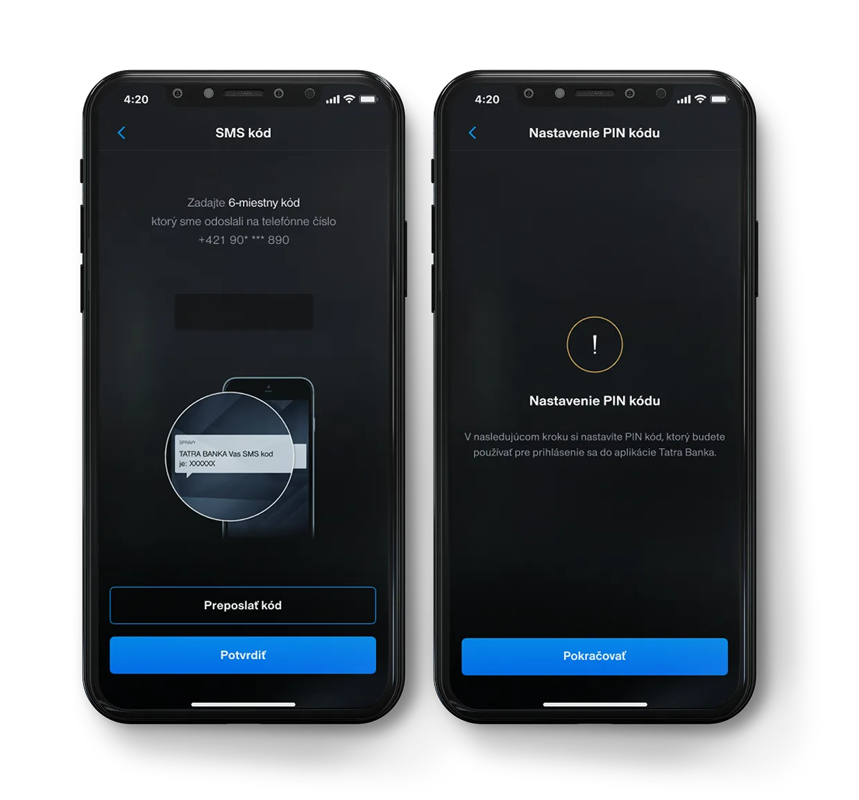 mobilná aplikácia Tatra banka krok 3