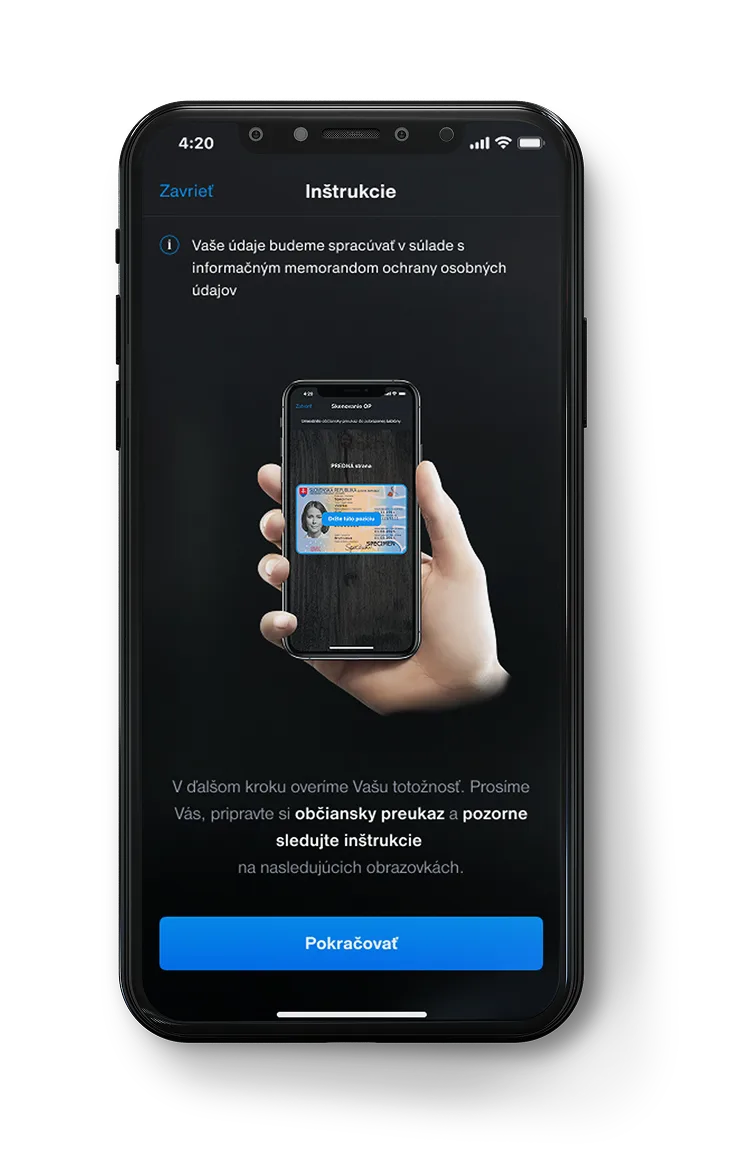 mobilná aplikácia Tatra banka krok 4